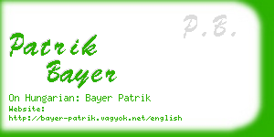 patrik bayer business card